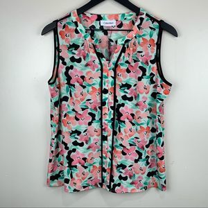 Calvin Klein NWT Mint Floral Camisole Tank Medium